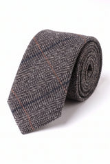 Herrslips i grå ullblandad tweed