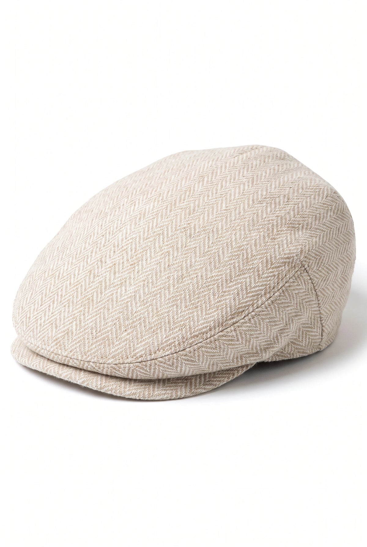Beige klassisk platt keps för män