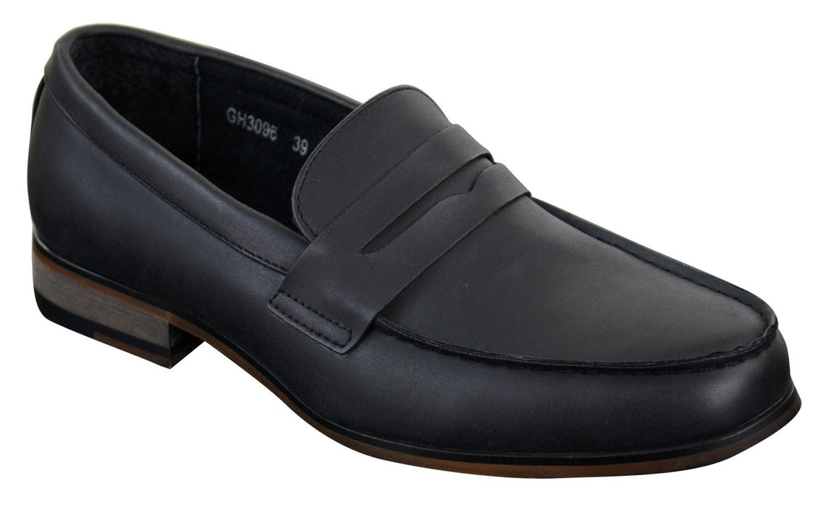 Herr Nubuckläder Slip On Loafers Mockasiner Skor Vintage Retro Klassisk