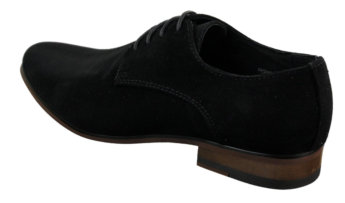 Herr Nubuck Mocka Snörade Eleganta Fritidsskor Marinblå Brun Svart