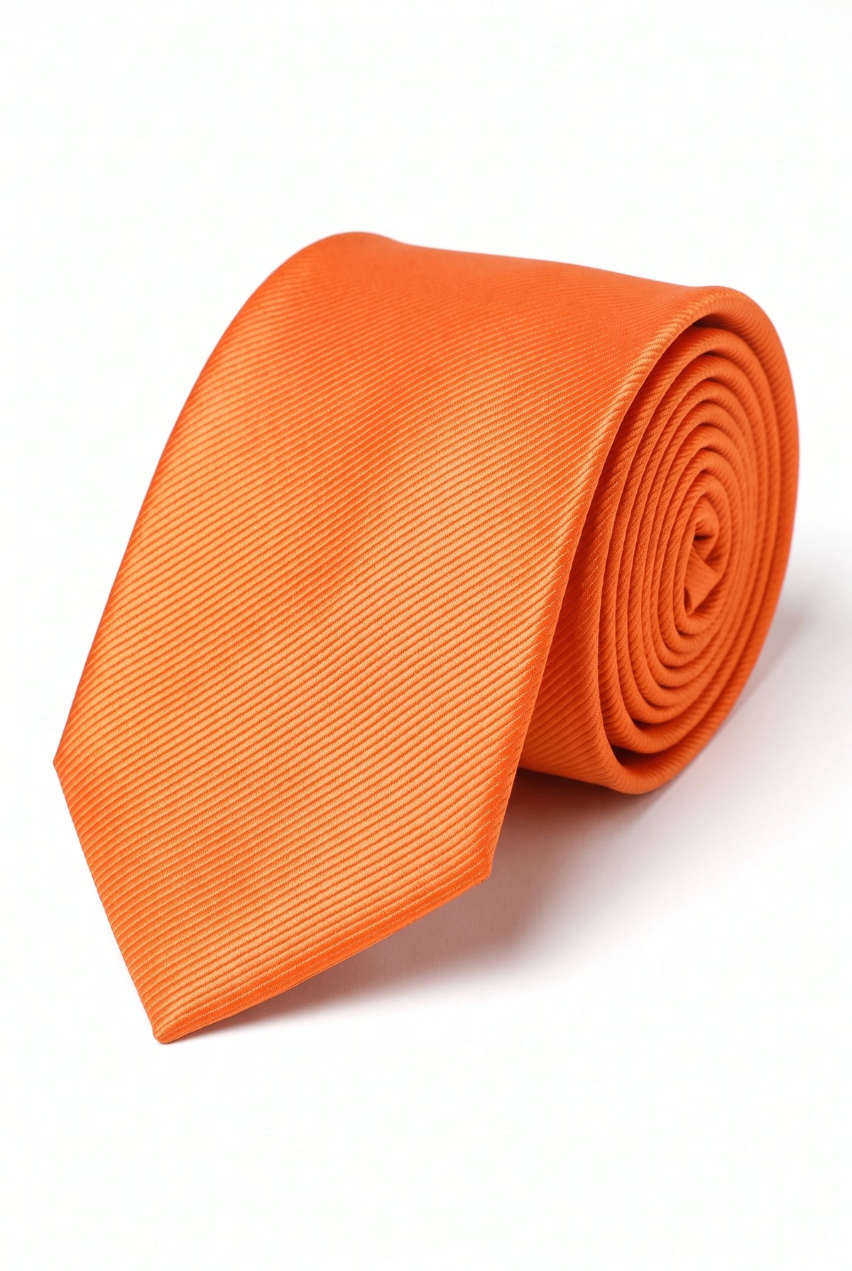 Orangeröd smal slips för män