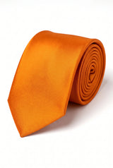 Orange slipsset för män