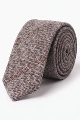 Röd slips i tweed för män