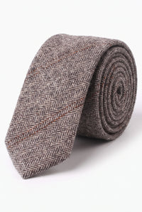 Röd slips i tweed för män