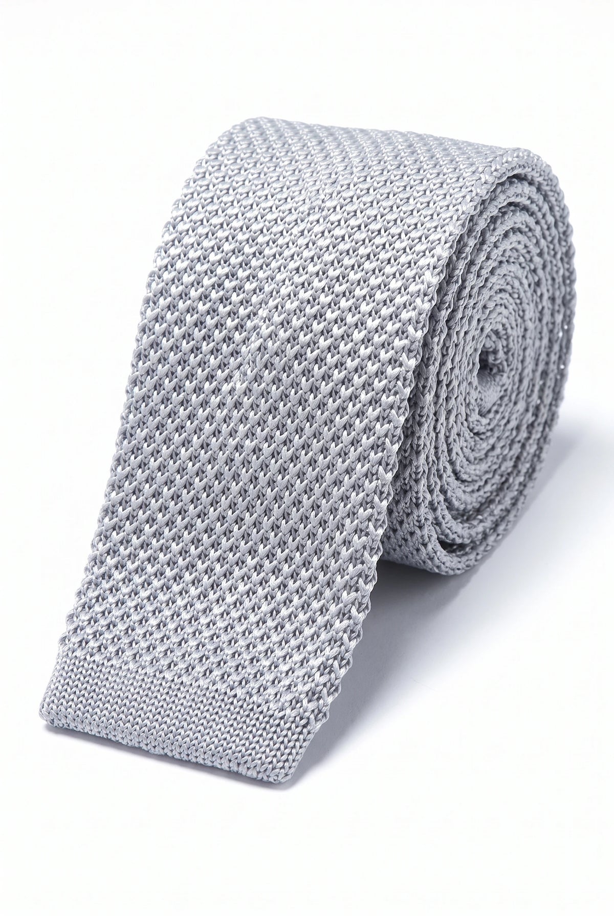 Herrslips i silverfärgad stickad polyester