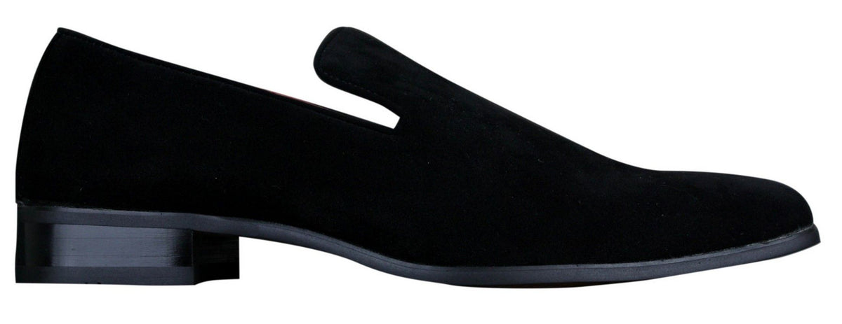 Herr Slip On Mocka Loafers Läder Smart Casual Röd Blå Svart