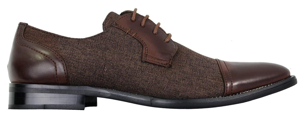 Herrskor i tweed och läder med snörning, eleganta och casual stilar, vintage retro