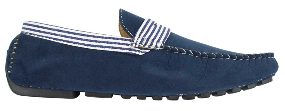 Herr Mocka Däck Båtskor Randiga Slip On Sommar Smart Casual Italienska