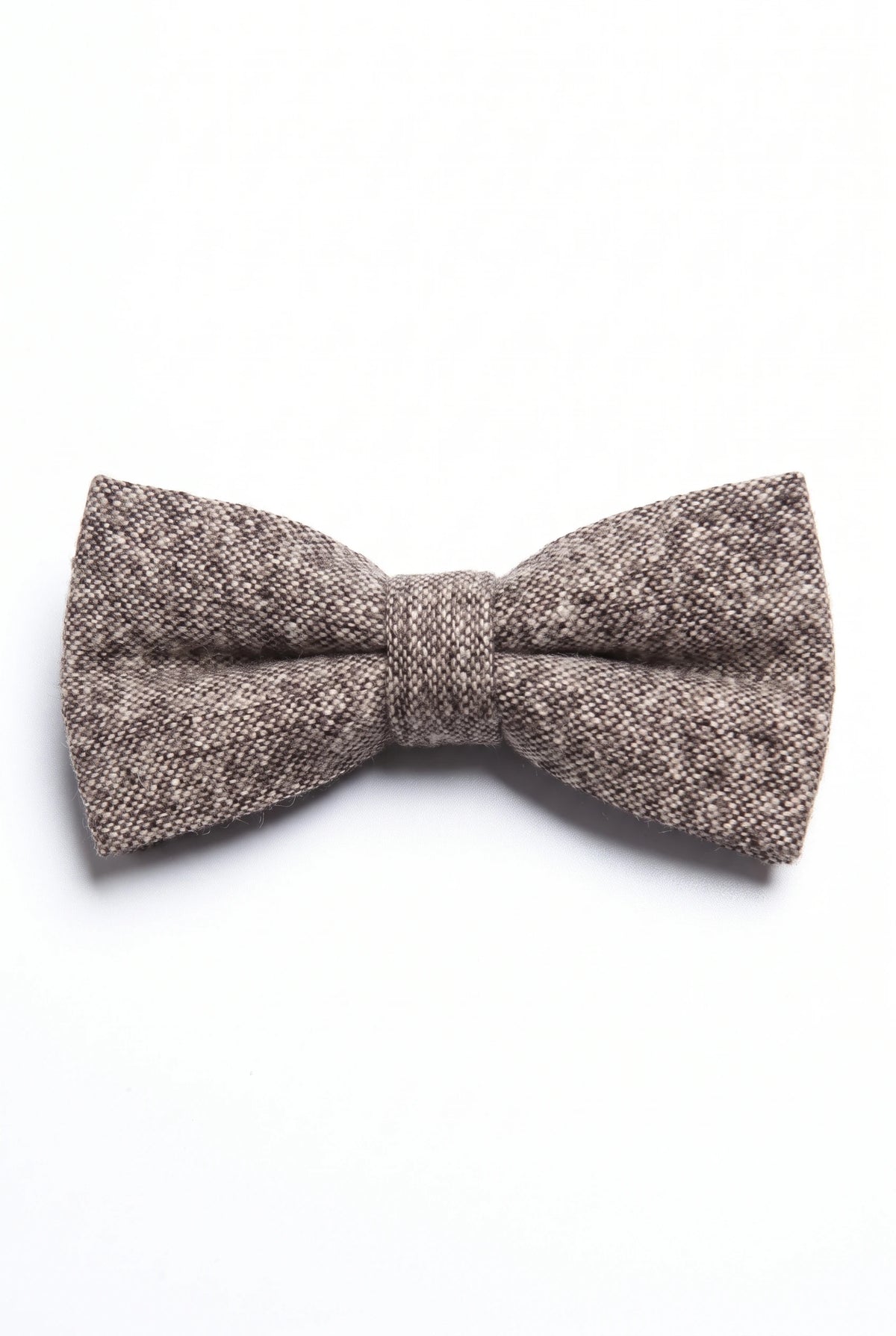 Herrfluga i tweed i taupe