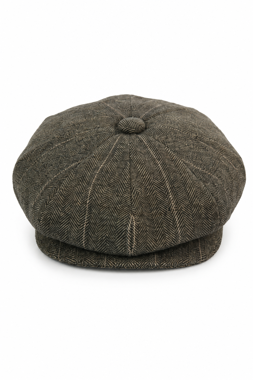 Herrkeps i tweed med rutor och Peaky Blinders-motiv