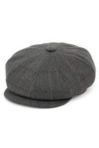 Herrhatt i vintage-tweed med Peaky Blinders-motiv