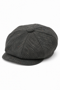 Herrhatt i vintage-tweed med Peaky Blinders-motiv