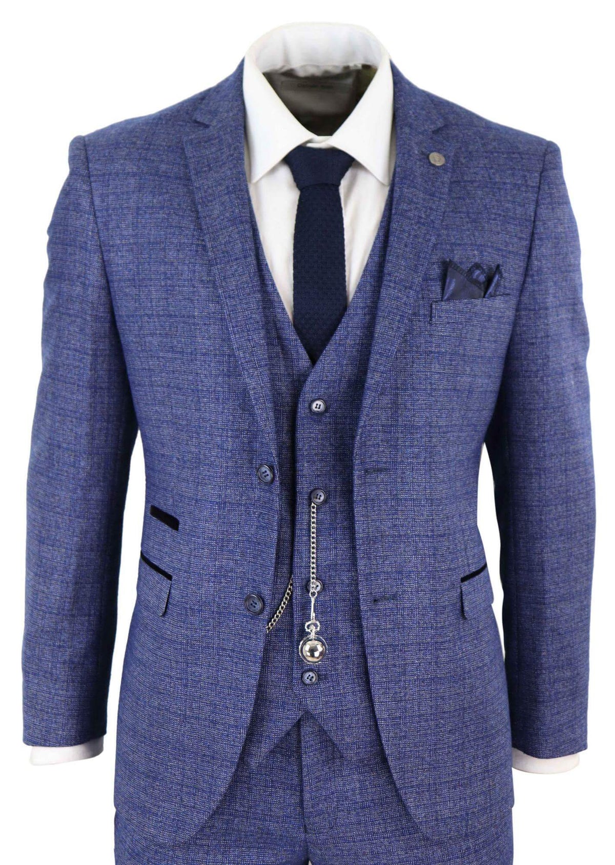Herrfickur i tweed med 3 delar och rutig kostym, skräddarsydd passform, Peaky Blinders