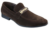 Patron 239 Mocka Herrskor Mocka Spänne Slip On Loafers Smart Casual Marinblå Brun Svart PU