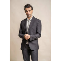 Seeba - Klassisk antracitgrå kavaj för män