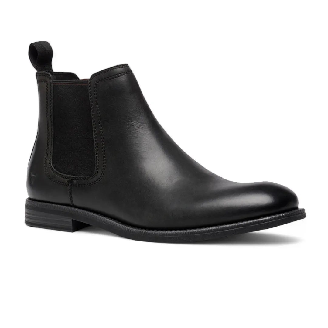 Sergio - Svarta slip-on-chelseaboots i läder för män