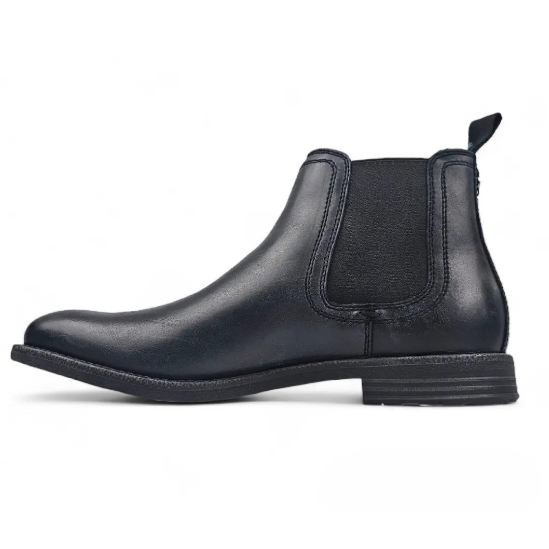 Sergio - Svarta slip-on-chelseaboots i läder för män