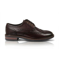 Stokes - Herr Bruna Läder Wingtip Brogue Snörskor