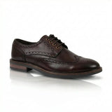 Stokes - Herr Bruna Läder Wingtip Brogue Snörskor