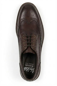 Stokes - Herr Bruna Läder Wingtip Brogue Snörskor