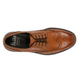 Stokes - Herr Bruna Läder Wingtip Brogue Snörskor