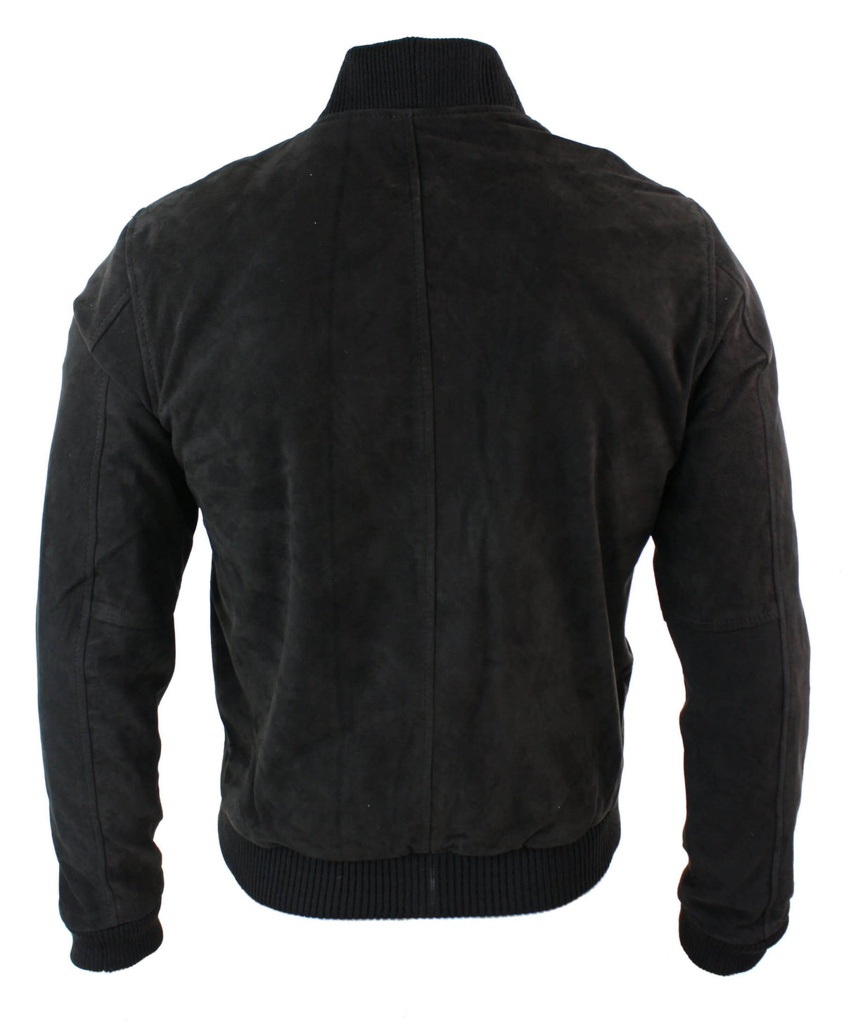 Varsity Herr Bomberjacka i Äkta Mocka Läder Klassisk Retro Vintage - Brun