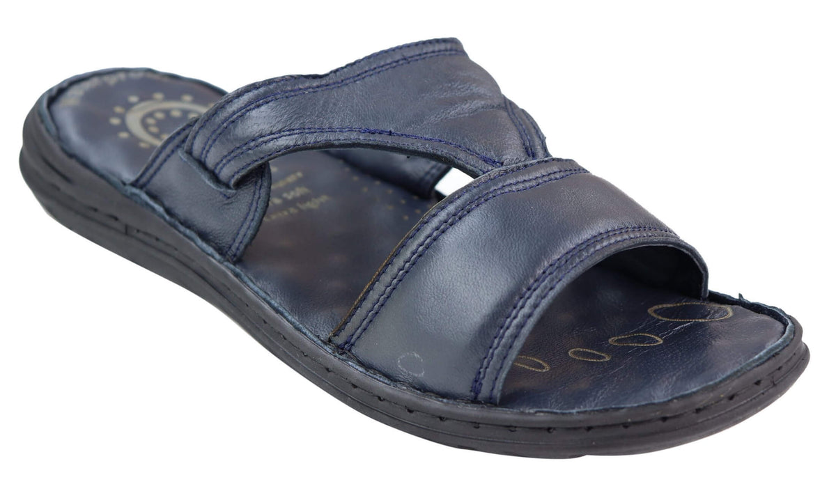 Herrsandaler i nappaläder