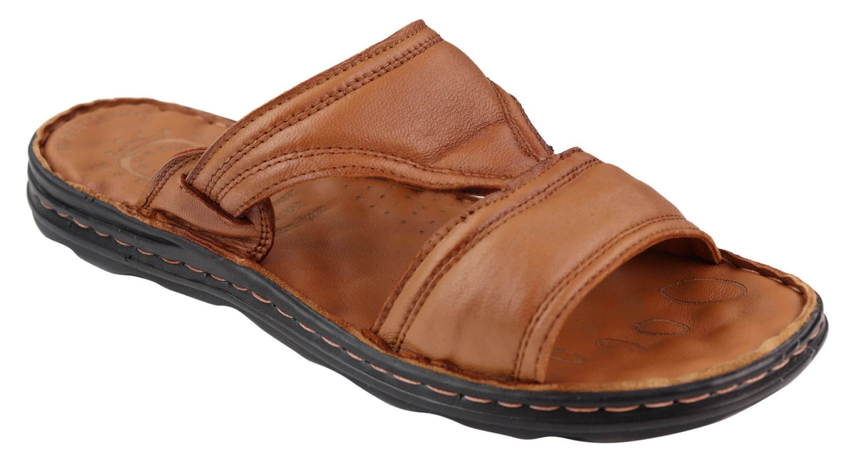 Herrsandaler i nappaläder