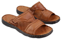 Herrsandaler i nappaläder