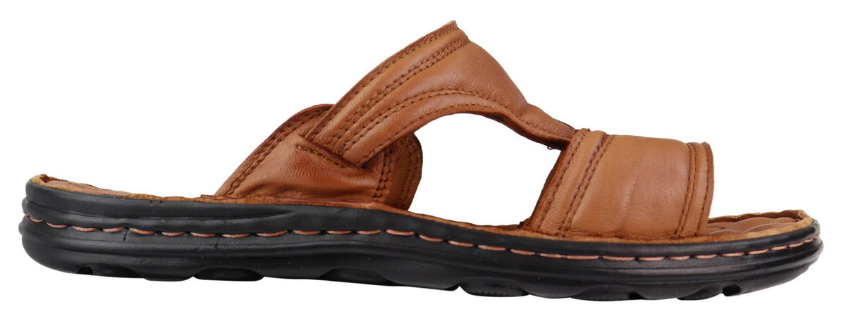 Herrsandaler i nappaläder