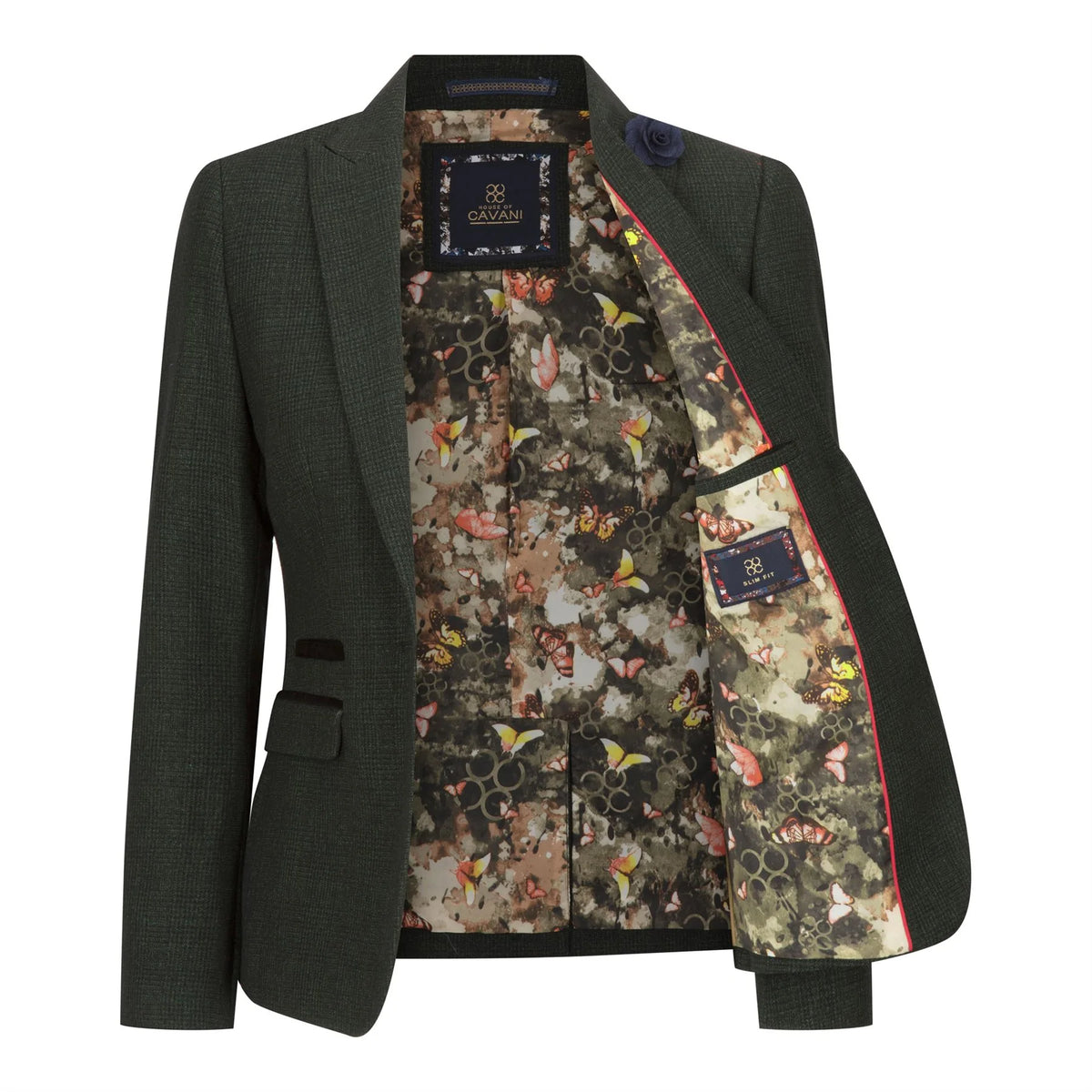 Damtweed Grönrutig Kavaj Ull Klassisk Jaktjacka Vintage 1920-tals Retro