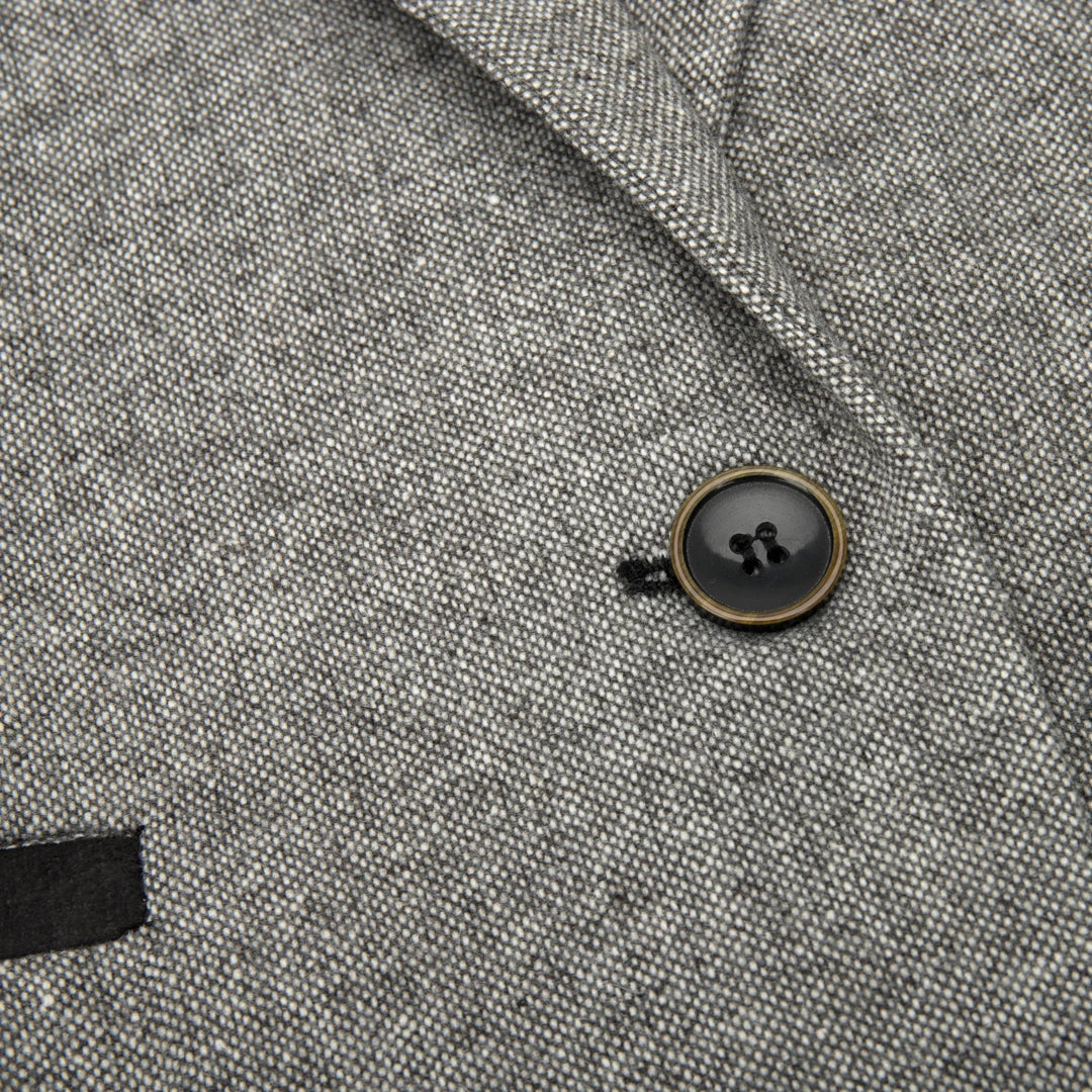 wsn03 - Damtweed Grå Kavajjacka Med Elow Patch Peaky 1920-tal