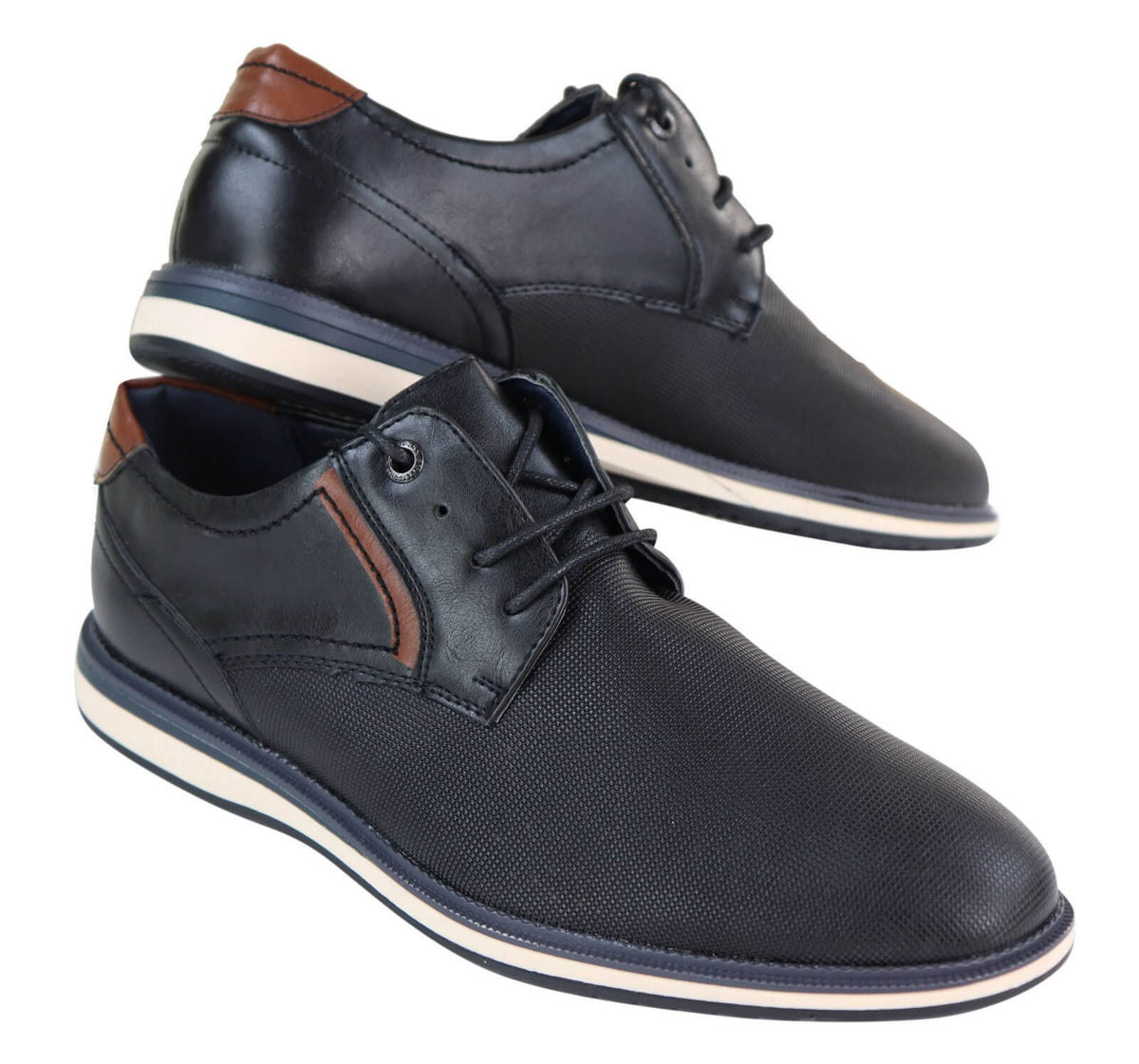 Svarta herrsneakers med snörning